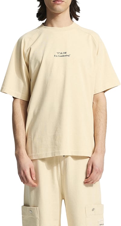 Bram's Fruit "F*ck Off I'm Gardening" Raglan T-shirt - Solid Beige