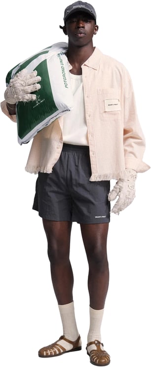 Bram's Fruit Distressed Farmer's Shirt Longsleeve - Orange