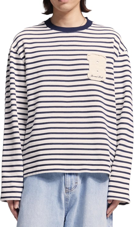 Bram's Fruit Varsity Striped Longsleeve - Navy