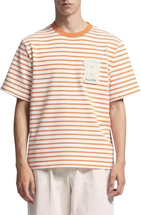 Bram's Fruit Varsity Striped T-shirt - Orange