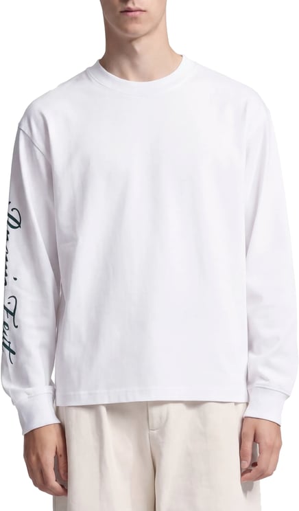 Bram's Fruit Script Logo Longsleeve - White