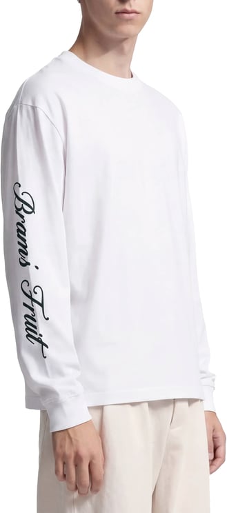 Bram's Fruit Script Logo Longsleeve - White