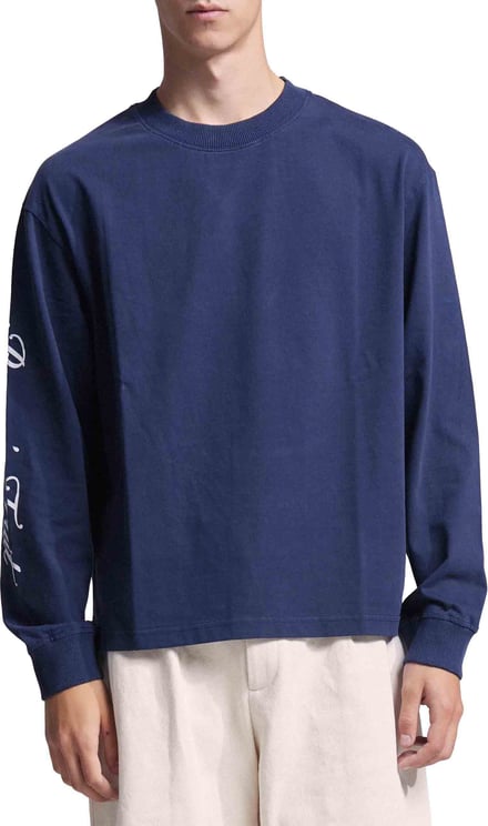Bram's Fruit Script Logo Longsleeve - Navy