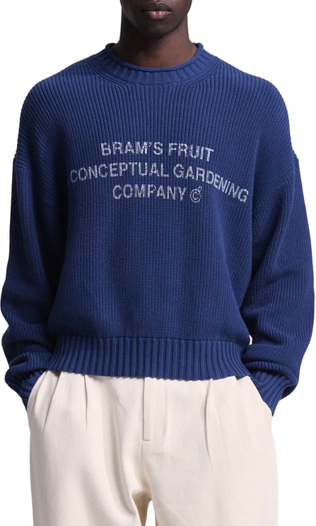 Bram's Fruit Stamp Knit - Navy