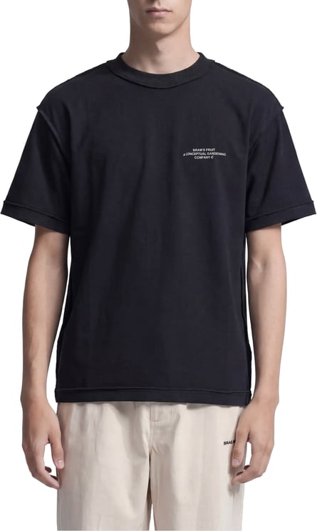 Bram's Fruit Stamp Inside Out T-shirt - Black