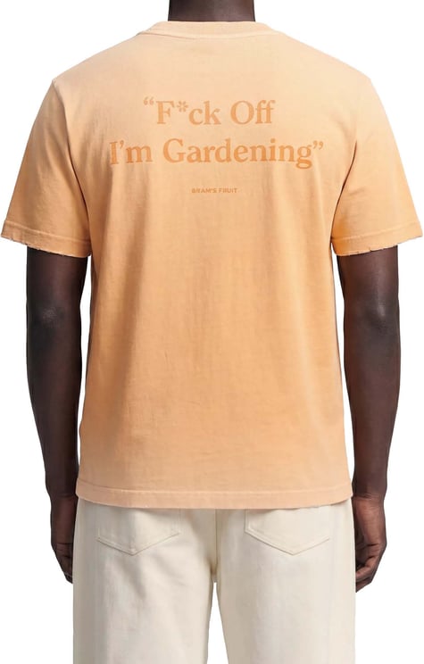 Bram's Fruit Distressed F*ck Off I'm Gardening T-shirt - Washed Orange