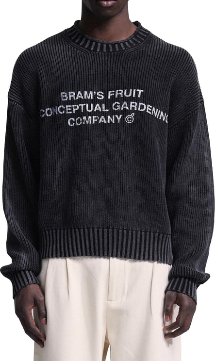 Bram's Fruit Stamp Knit - Charcoal