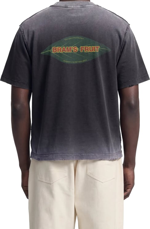 Bram's Fruit Distressed Leaf T-shirt - Shadow Black