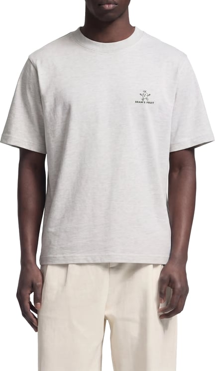 Bram's Fruit Lemon Outline T-shirt - Grey Melange