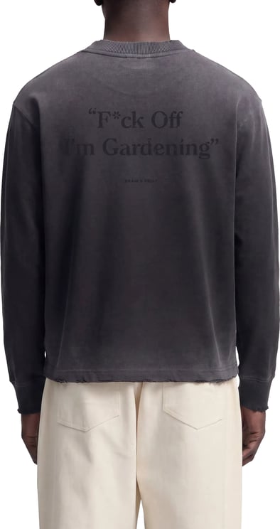 Bram's Fruit Distressed “F*ck Off I'm Gardening” Longsleeve - Shadow Black