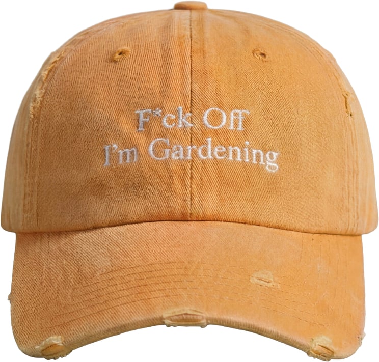 Bram's Fruit F*ck Off I'm Gardening Cap Distressed - World Cup Orange