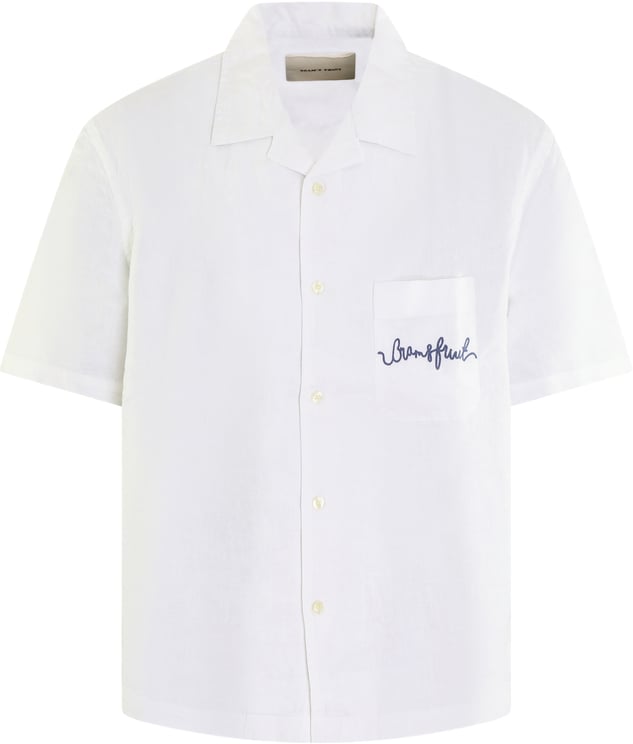 Bram's Fruit Bram's Fruit Heren Garden Hose Linen Shirt Wit