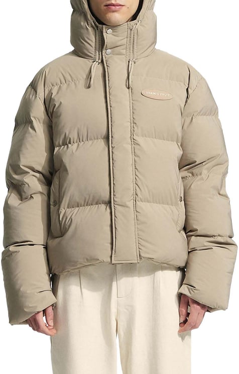 Bram's Fruit Heren Hooded Puffer Jacket Beige