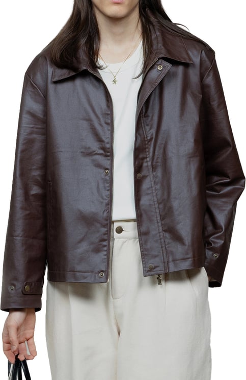 Bram's Fruit Lemon Buckle Wax Jacket - Brown