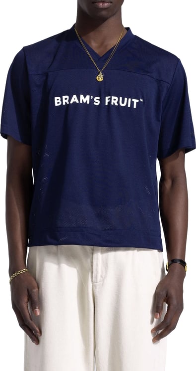 Bram's Fruit Mesh Soccer T-Shirt - Navy