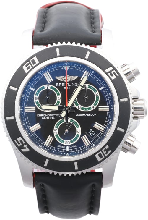 Breitling Breitling Superocean A73310 1322371 SS & Rubber QZ Black Dial Watch