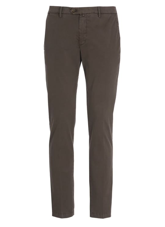 Briglia Brown Cotton Straight-Leg Pants