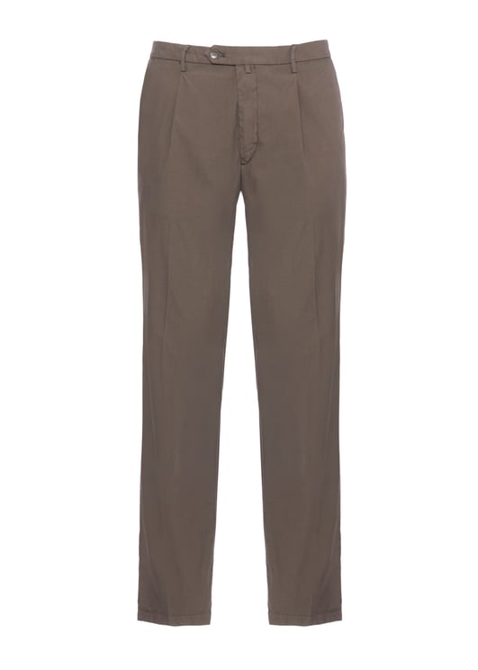 Briglia Brown Bg21 Flap Pockets Straight-Leg Pants