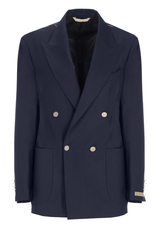Briglia Blue Blanchette Double-Breasted Blazer
