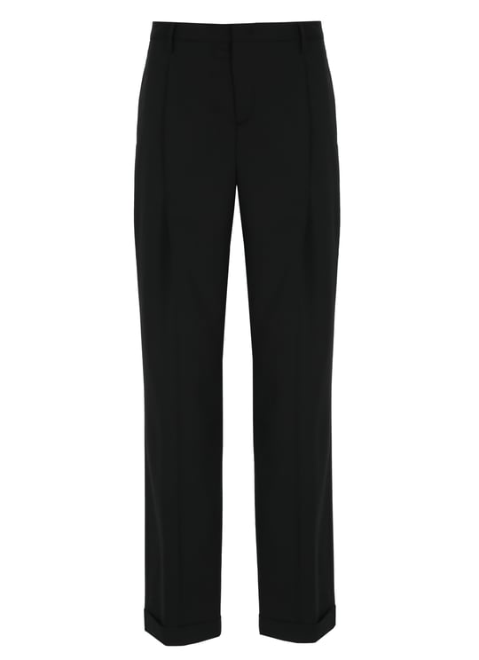 Briglia Black Borgonuovo Wool-Blend Formal Pants