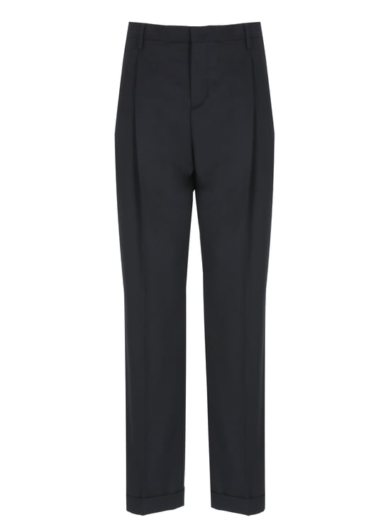 Briglia Blue Borgonuovo Wool-Blend Formal Pants