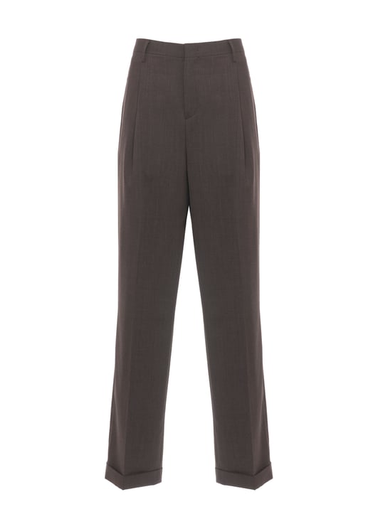 Briglia Brown Borgonuovo Wool-Blend Pants