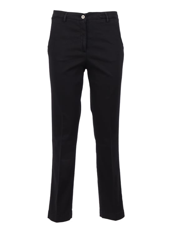 Briglia Tailored Black Smooth Straight-Leg Pants