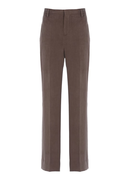 Briglia Brown Lutetia Four Pockets Wide-Leg Pants