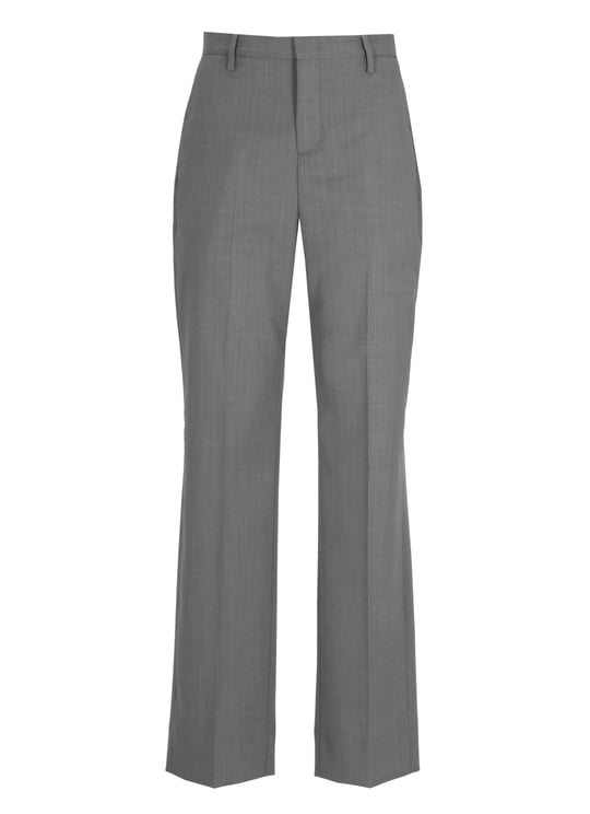 Briglia Grey Lutetigw Wool Wide-Leg Pants
