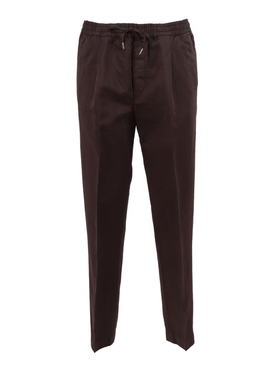 Briglia Moro Brown Tapered Elastic Straight-Leg Pants