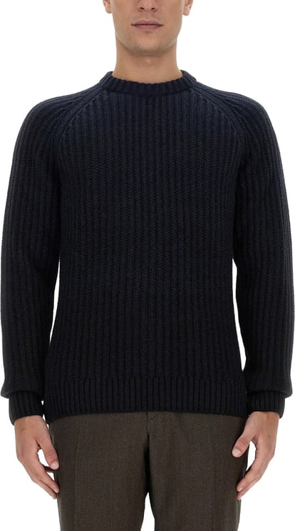 Brioni Textured Ribbed Cashmere And Virgin Wool Sweater