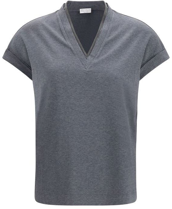Brunello Cucinelli Brunello Cucinelli Gray Cotton T-Shirt