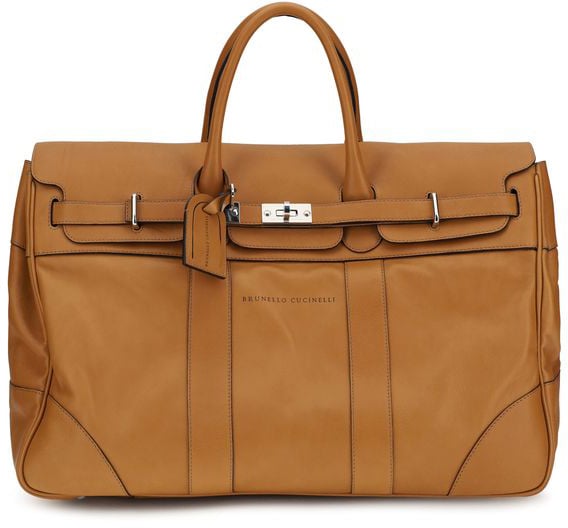 Brunello Cucinelli Brunello Cucinelli Brown Calf Leather Bos Taurus Luggage And Travel