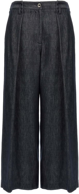 Brunello Cucinelli Brunello Cucinelli Blue Cotton Casual Pants