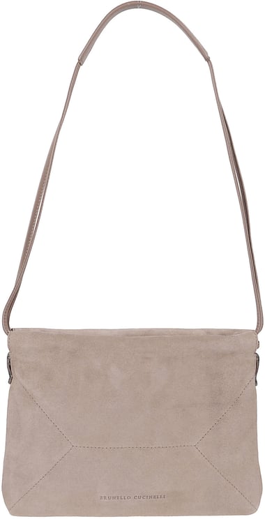 Brunello Cucinelli Suede Leather Shoulder Bag