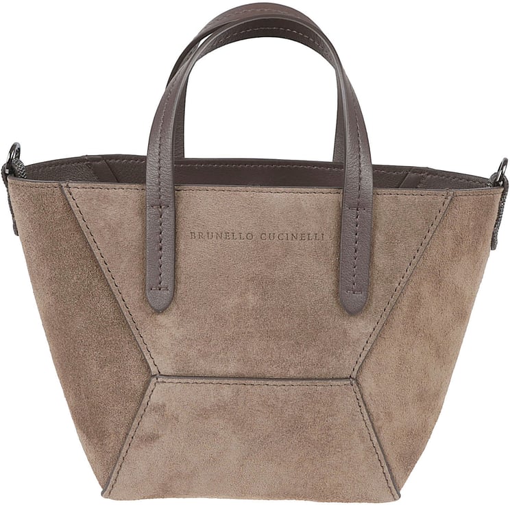 Brunello Cucinelli Compact Mini Suede Shoulder Bag