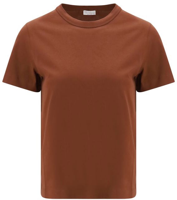 Brunello Cucinelli Brunello Cucinelli Brown Cotton T-Shirt