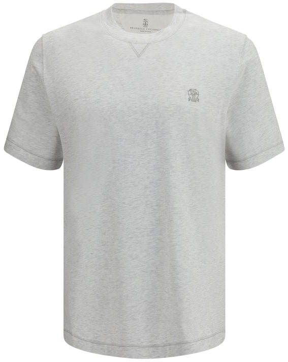 Brunello Cucinelli Brunello Cucinelli Gray Cotton T-Shirt