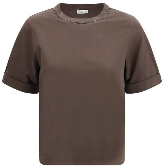 Brunello Cucinelli Brunello Cucinelli Brown Cotton T-Shirt