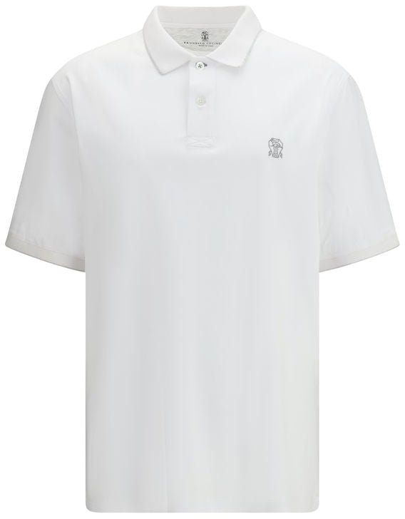 Brunello Cucinelli Brunello Cucinelli White Cotton Polo Shirt