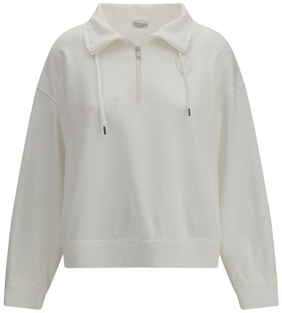 Brunello Cucinelli Brunello Cucinelli White Cotton Sweatshirt