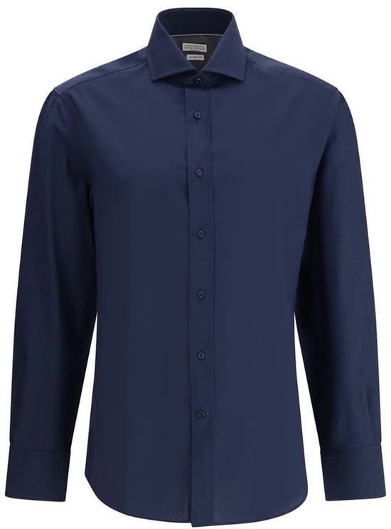 Brunello Cucinelli Brunello Cucinelli Blue Cotton Shirt