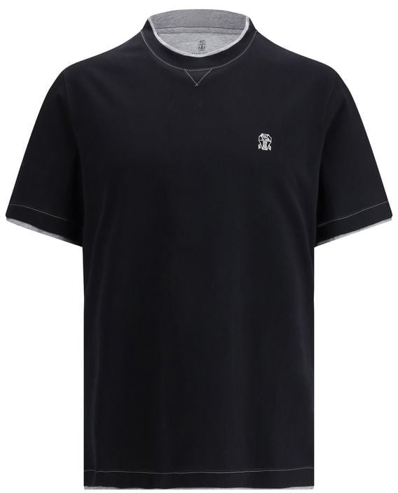 Brunello Cucinelli Brunello Cucinelli Black Cotton T-Shirt