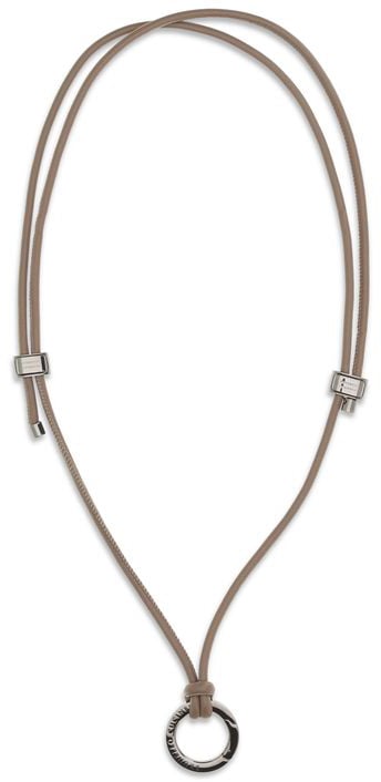 Brunello Cucinelli Brunello Cucinelli Black Calf Leather Bos Taurus Necklace