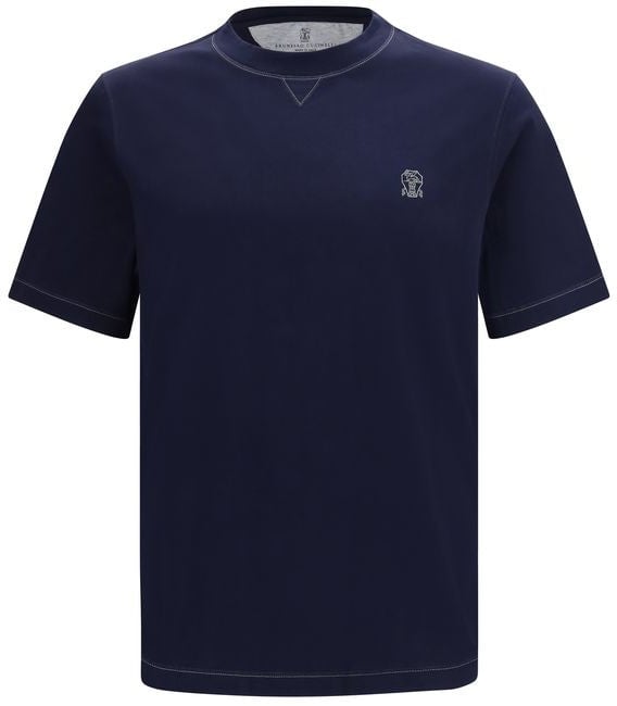 Brunello Cucinelli Brunello Cucinelli Blue Cotton T-Shirt