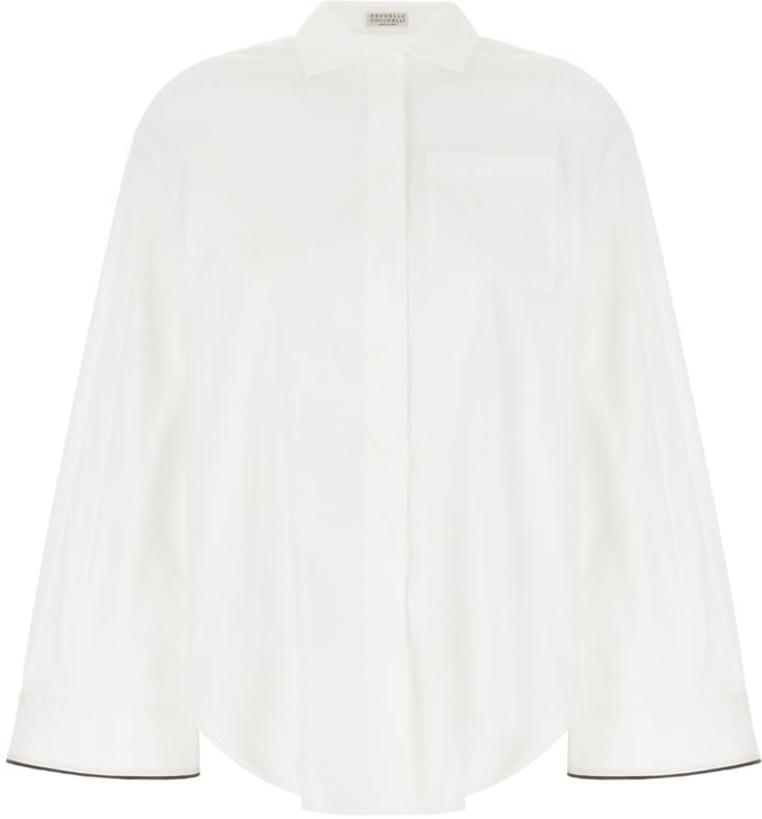 Brunello Cucinelli Brunello Cucinelli White cotton blend shirt