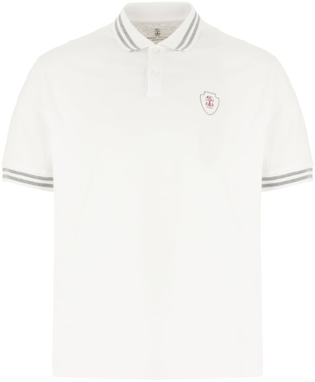 Brunello Cucinelli Brunello Cucinelli White cotton polo shirt