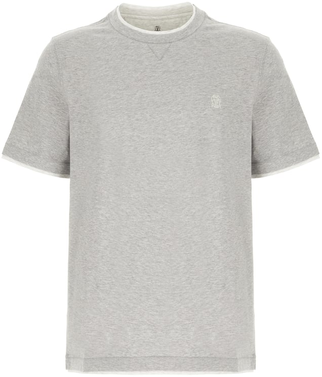Brunello Cucinelli Brunello Cucinelli Melange grey cotton t-shirt