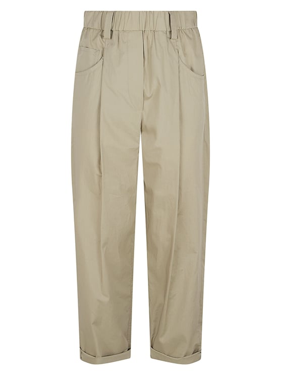 Brunello Cucinelli Relaxed Fit Cropped Trousers