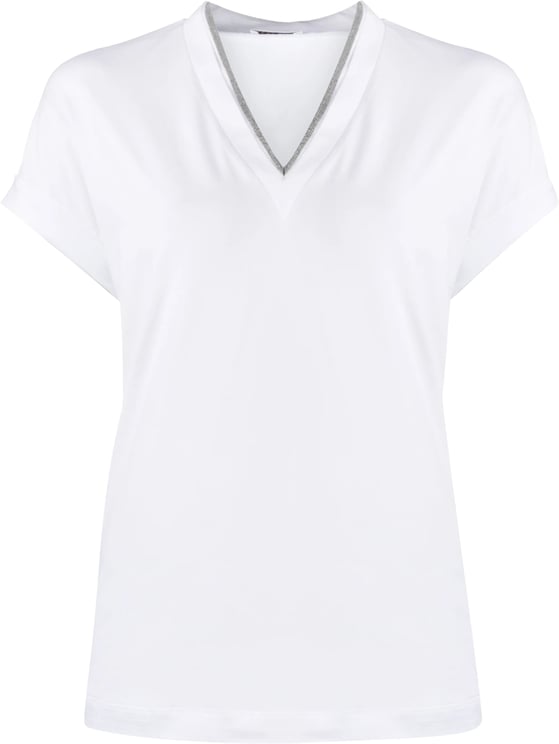 Brunello Cucinelli scollo v m/c white